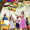 16" Cinco de Mayo Pinata, Large Rainbow Color Donkey Pinata 16 x 13 x 5.5 ln with Stick and Blindfold for Fiestas Mexican Party Decoration, Kids Birthday Party Favors, Taco Tuesday Event